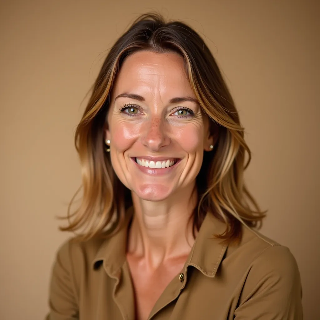 Aoife O'Sullivan, wellness writer and forest therapy guide, portrait photo in outdoor woodland setting